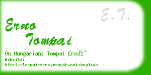 erno tompai business card